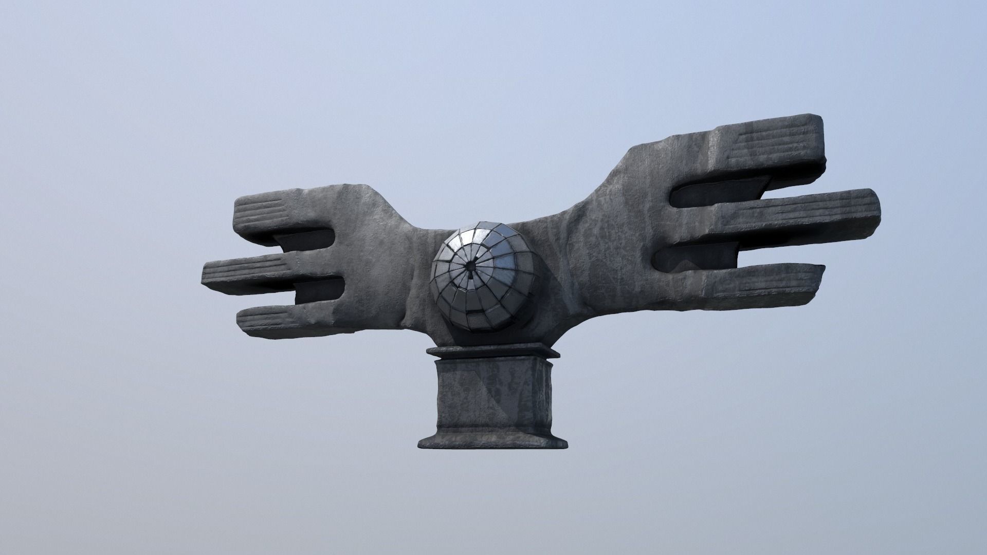 Brutalist Monument 3D model_20