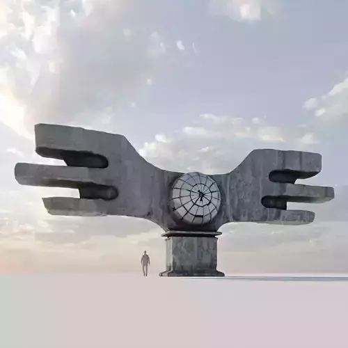 Brutalist Monument 3D model