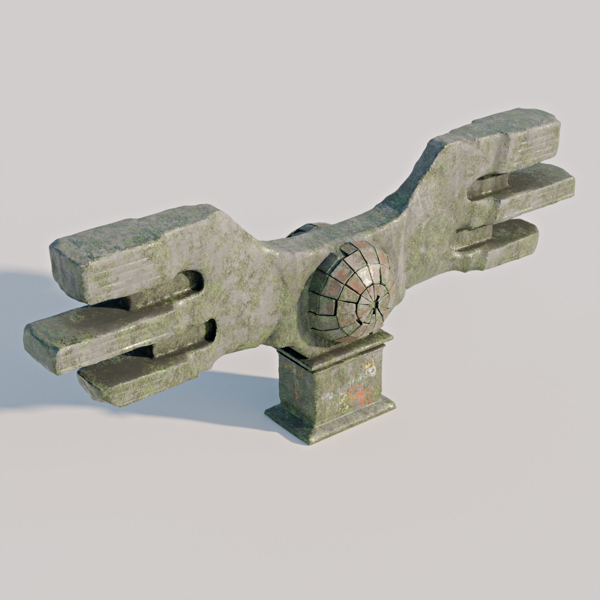 Brutalist Monument 3D model_5