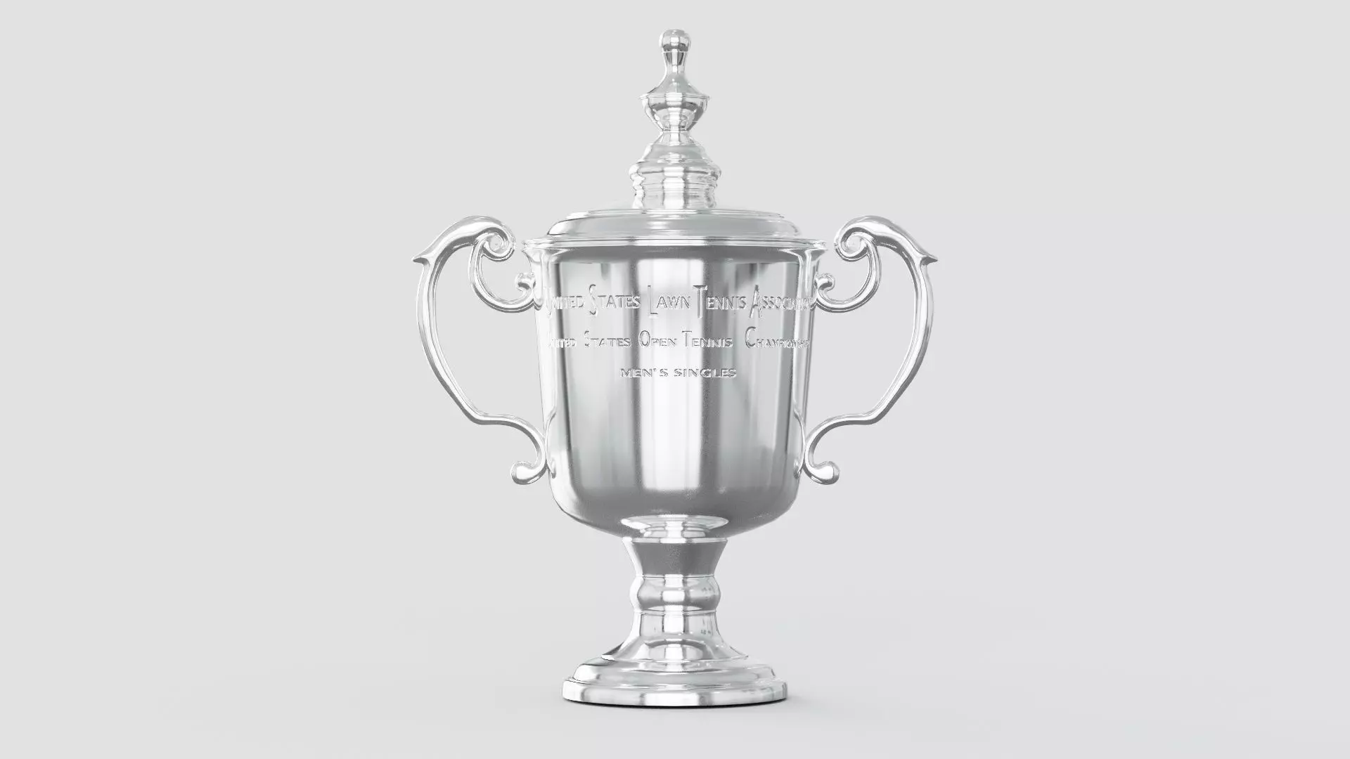 US Open Mens Tennis Championship Trophy Low-poly 3D model_0