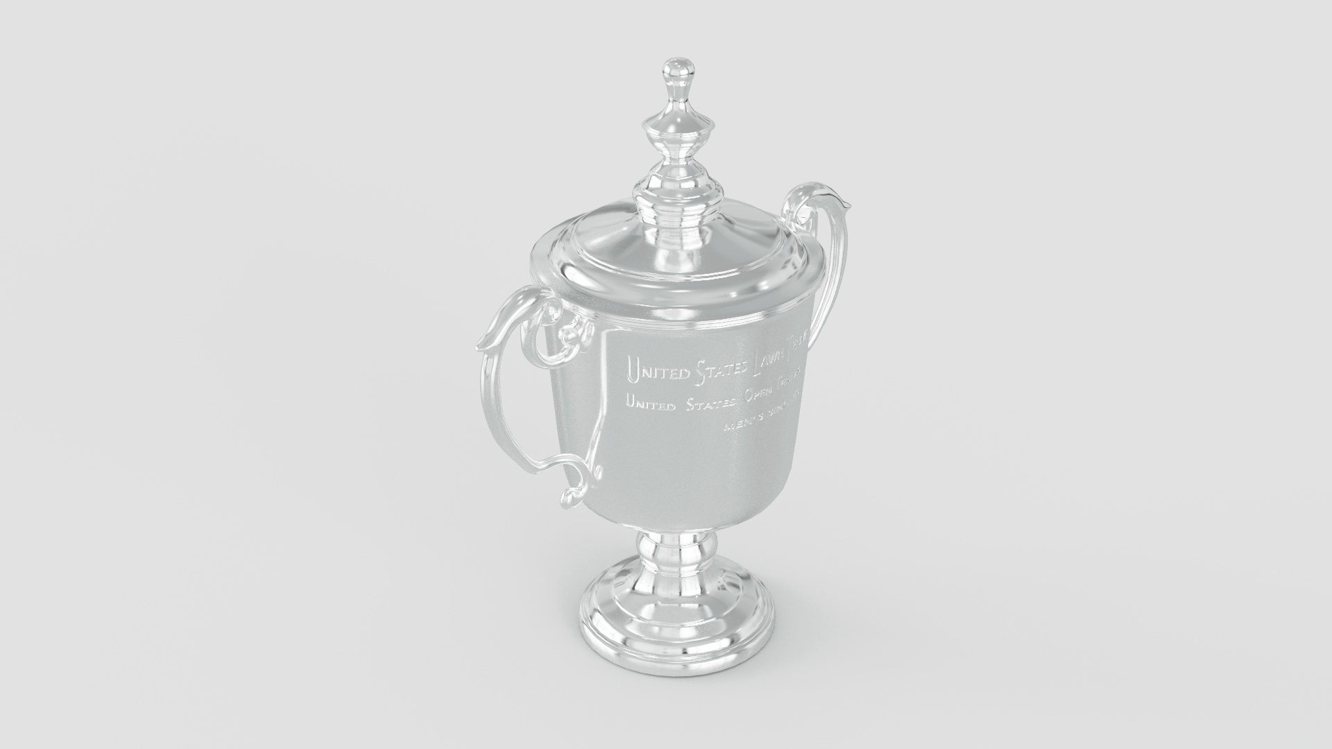 US Open Mens Tennis Championship Trophy Low-poly 3D model_5