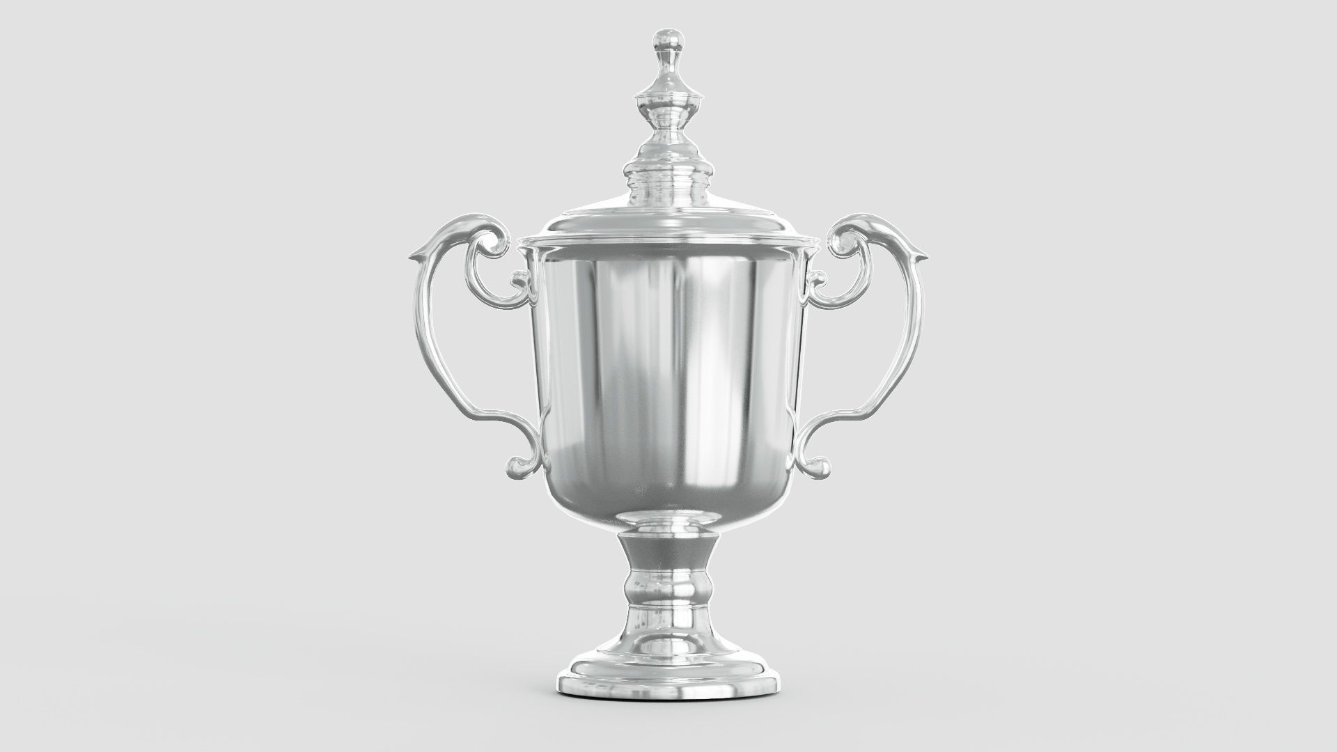 US Open Mens Tennis Championship Trophy Low-poly 3D model_3