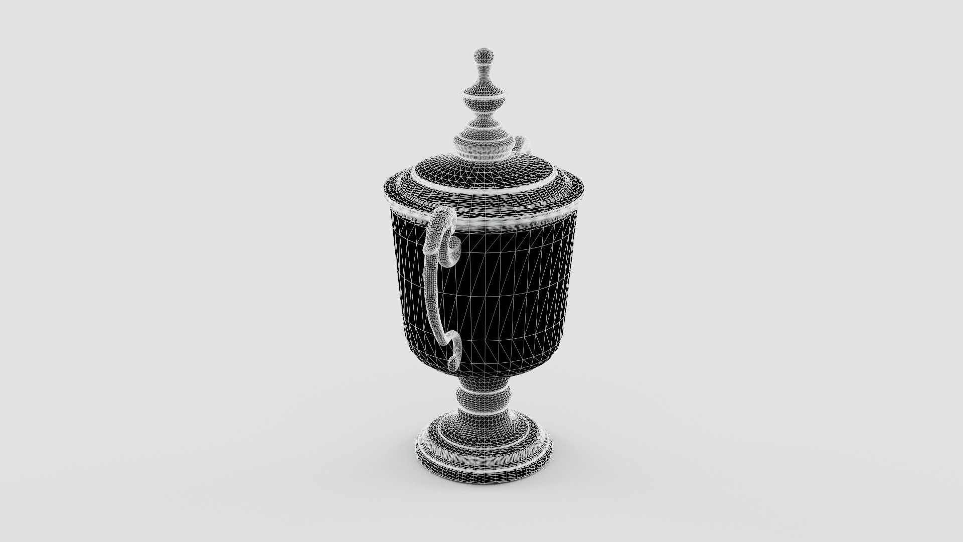 US Open Mens Tennis Championship Trophy Low-poly 3D model_6
