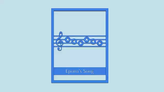 Zelda Songs Panel A2 - Decoration - Epona s Song 3D print model