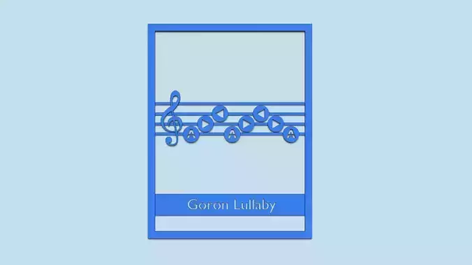 Zelda Songs Panel A3 - Decoration - Goron Lullaby 3D print model
