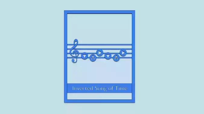 Zelda Songs Panel A4 - Decoration - Inverted Song of Time 3D print model