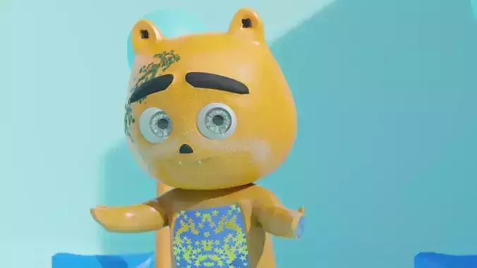 Cartoon Teddy Bear 3D model