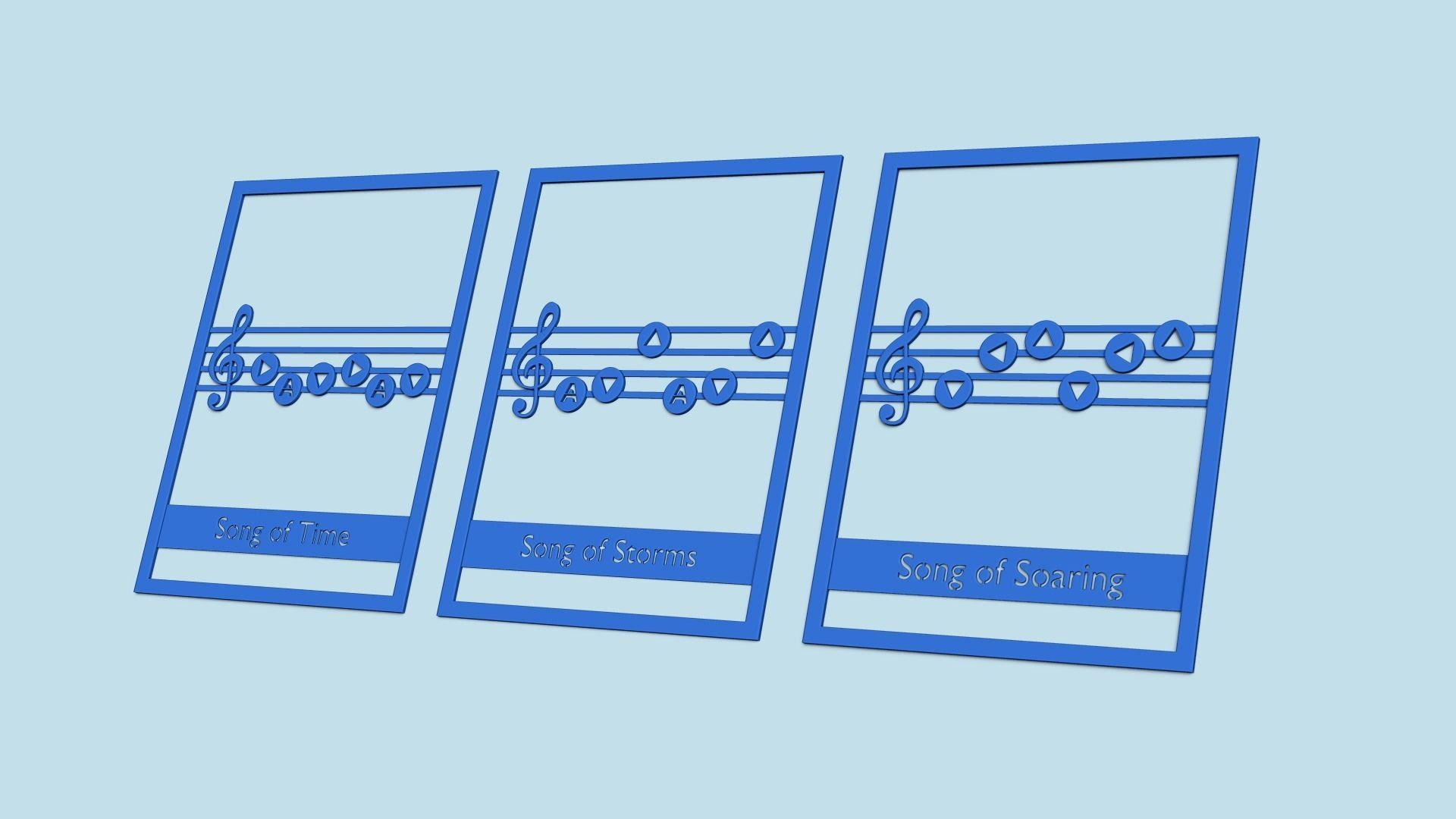 Zelda Songs Panel A6 - Decoration - Oath to Order 3D print model_17