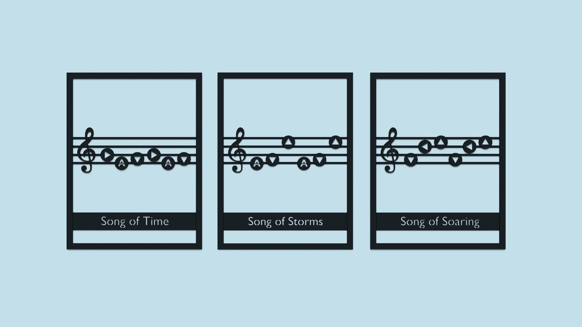 Zelda Songs Panel A6 - Decoration - Oath to Order 3D print model_15