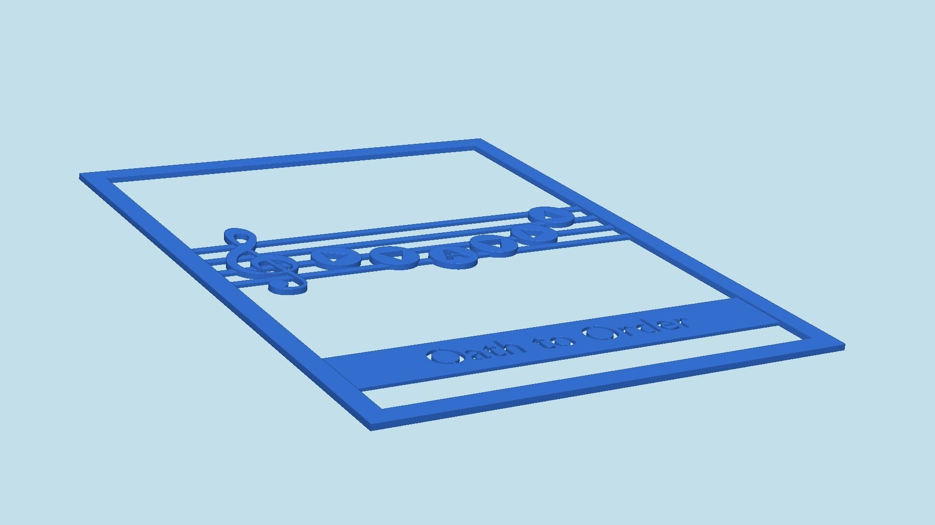 Zelda Songs Panel A6 - Decoration - Oath to Order 3D print model_7