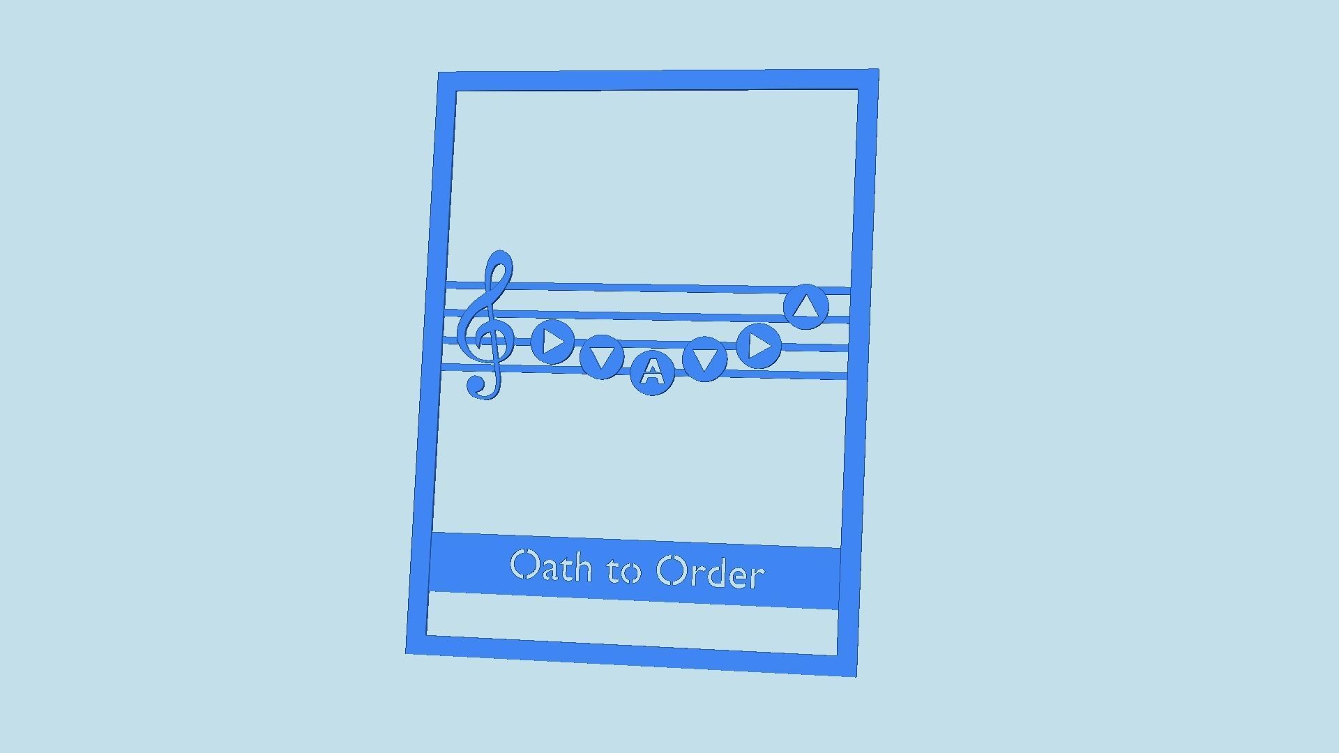 Zelda Songs Panel A6 - Decoration - Oath to Order 3D print model_10