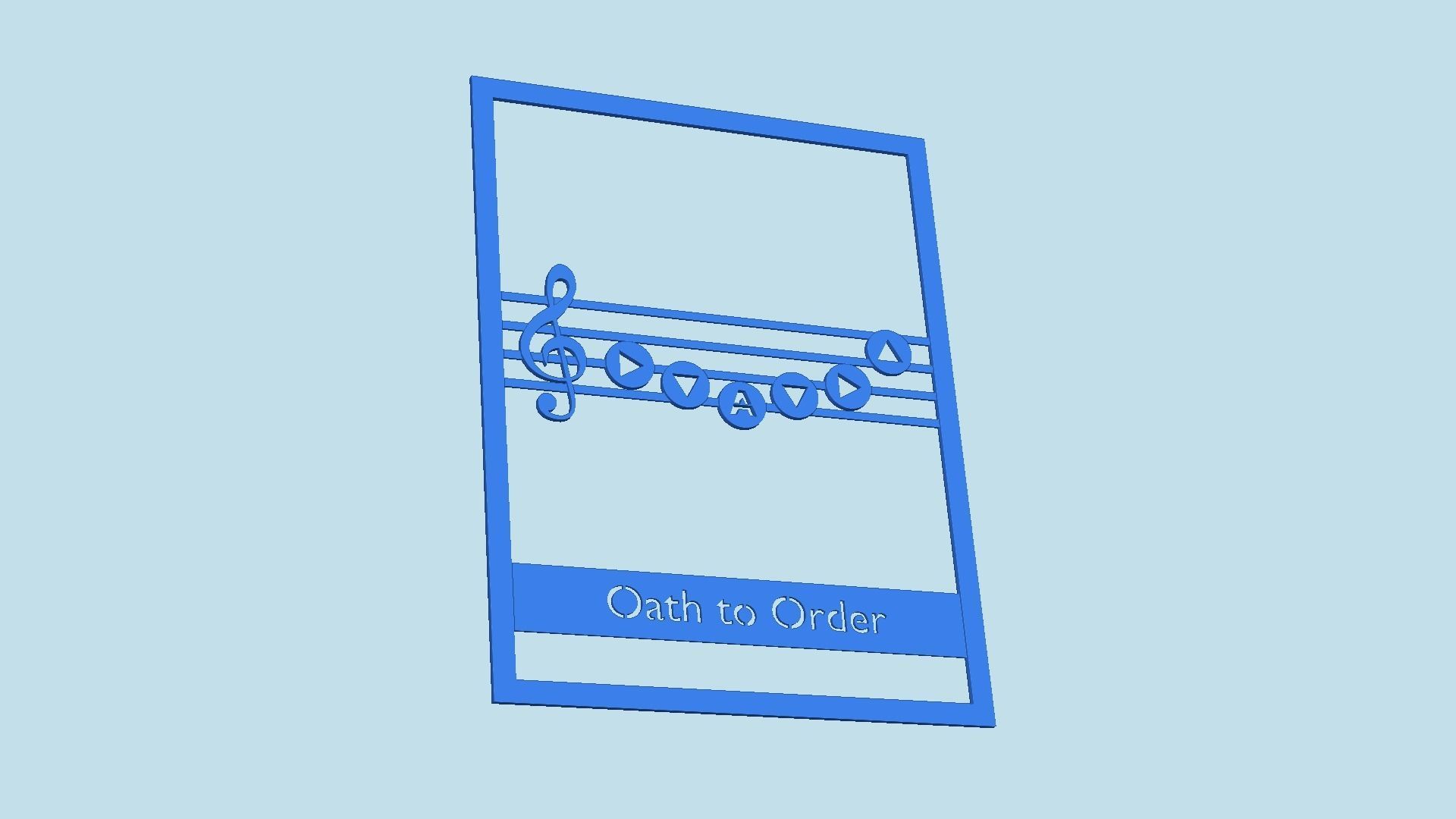 Zelda Songs Panel A6 - Decoration - Oath to Order 3D print model_6