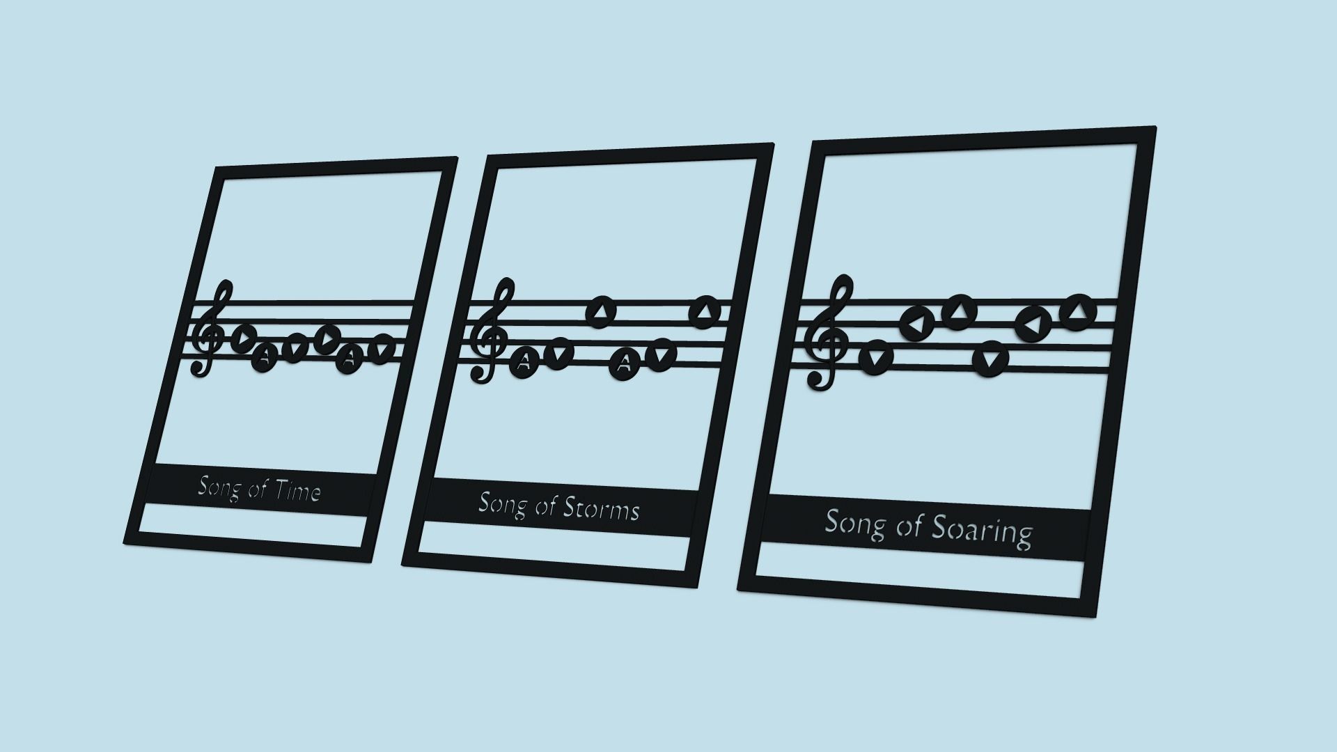 Zelda Songs Panel A6 - Decoration - Oath to Order 3D print model_16