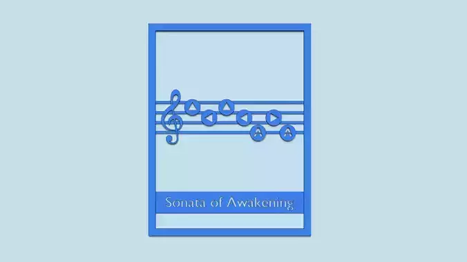 Zelda Songs Panel A8 - Decoration - Song of Awakening 3D print model
