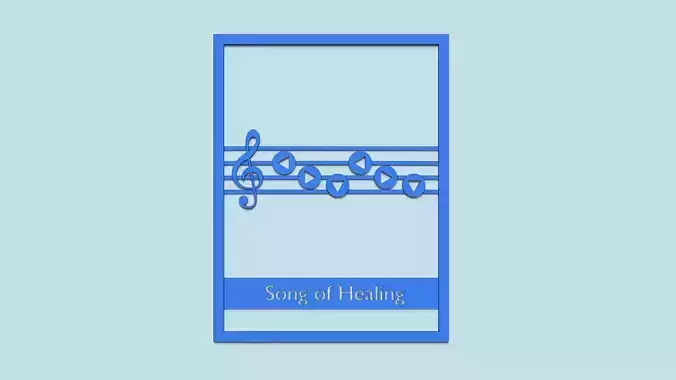 Zelda Songs Panel A7 - Decoration - Song of Healing 3D print model