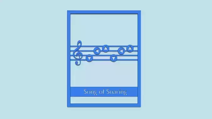 Zelda Songs Panel A10 - Decoration - Song of Soaring 3D print model