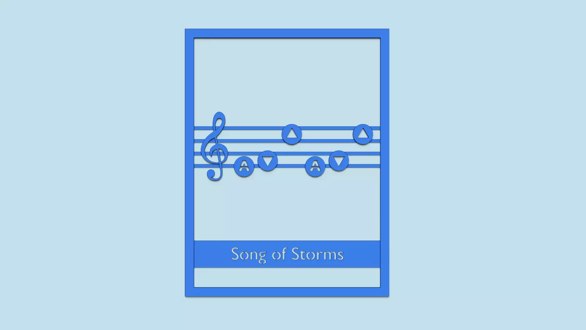 Zelda Songs Panel A11 - Decoration - Song of Storms 3D print model