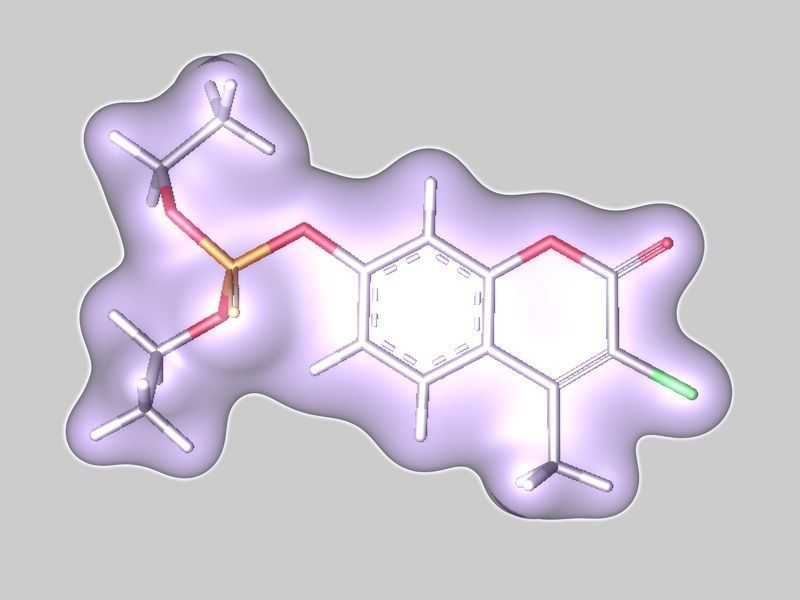 Coumaphos molecule 3D model_5