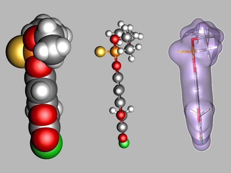 Coumaphos molecule 3D model_1