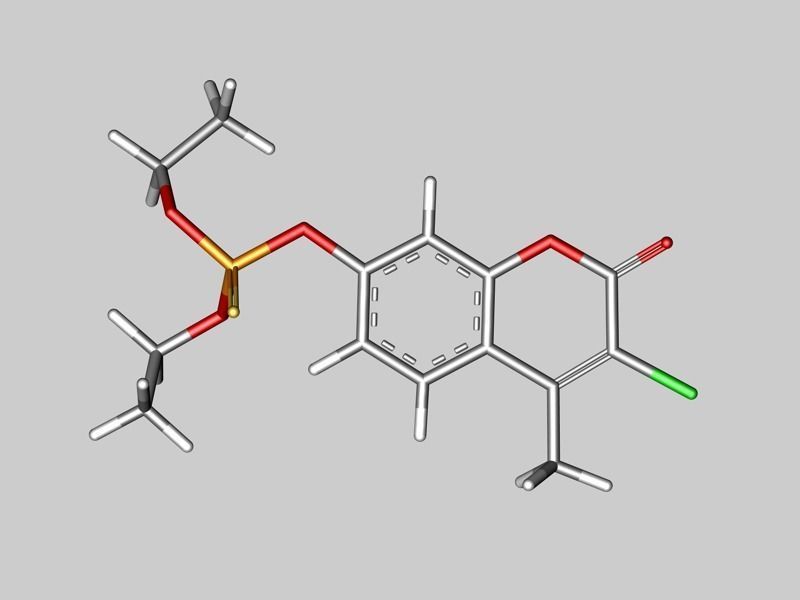Coumaphos molecule 3D model_6
