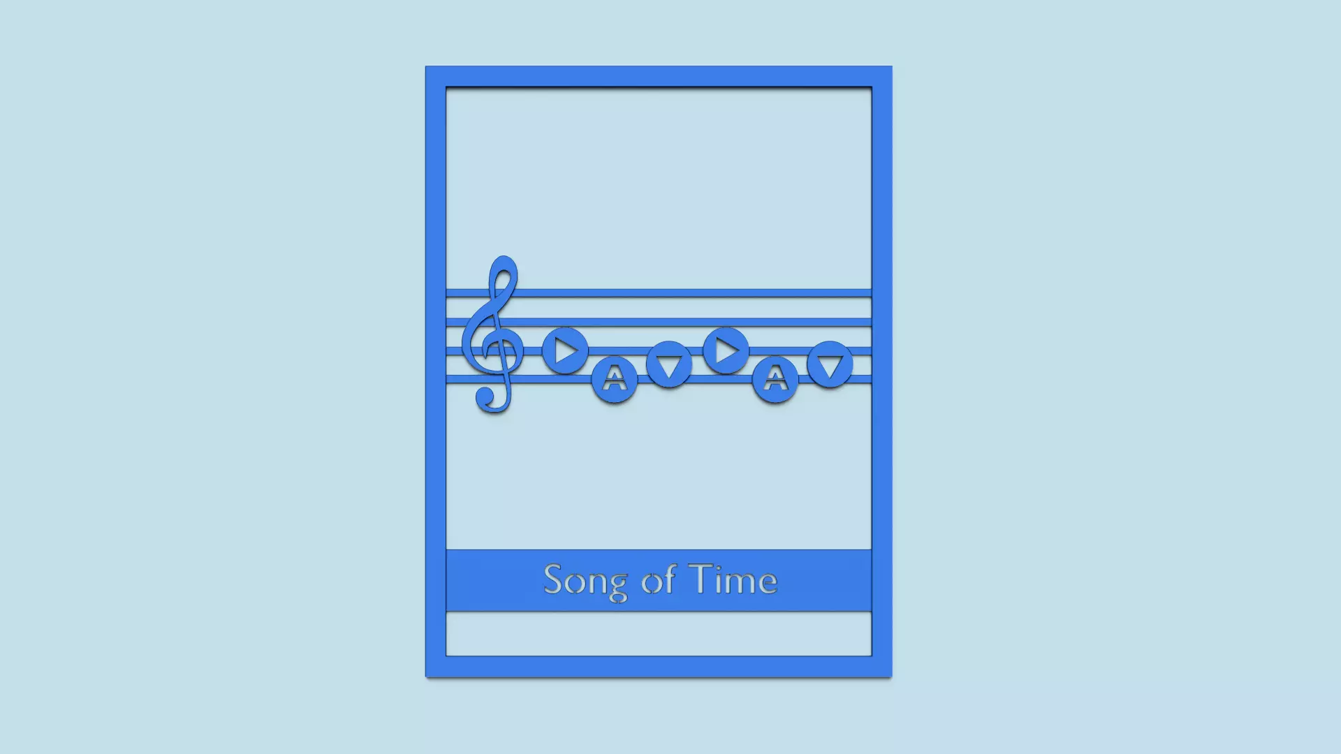 Zelda Songs Panel A12 - Decoration - Song of Time 3D print model