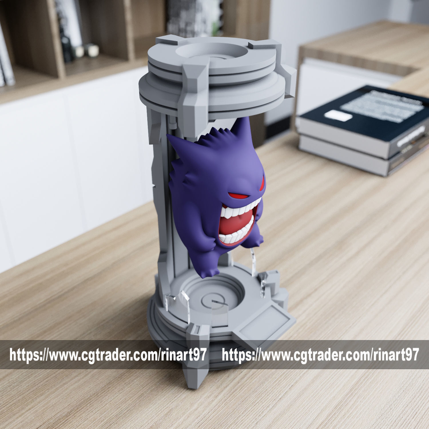 gengar in the lab from pokemon 3D print model_10