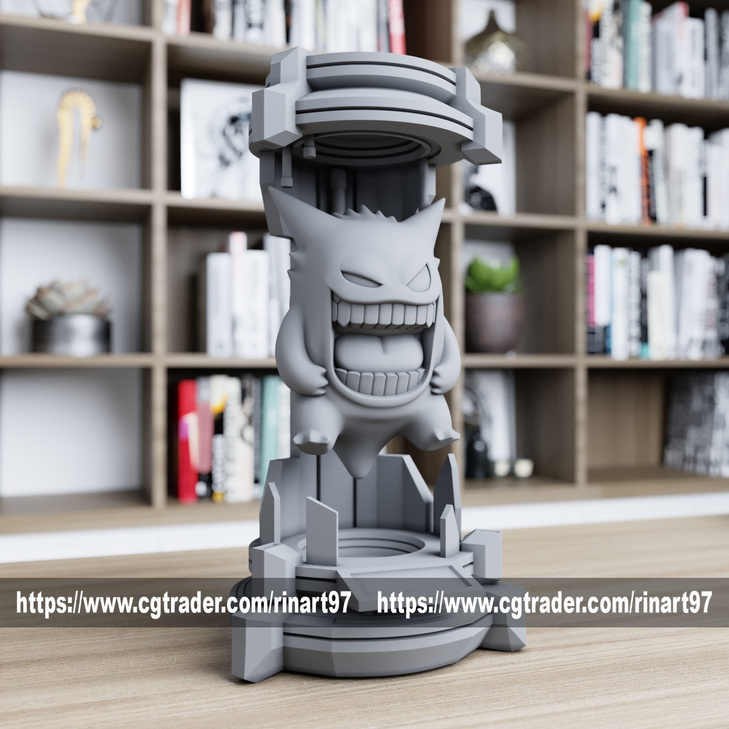 gengar in the lab from pokemon 3D print model_1