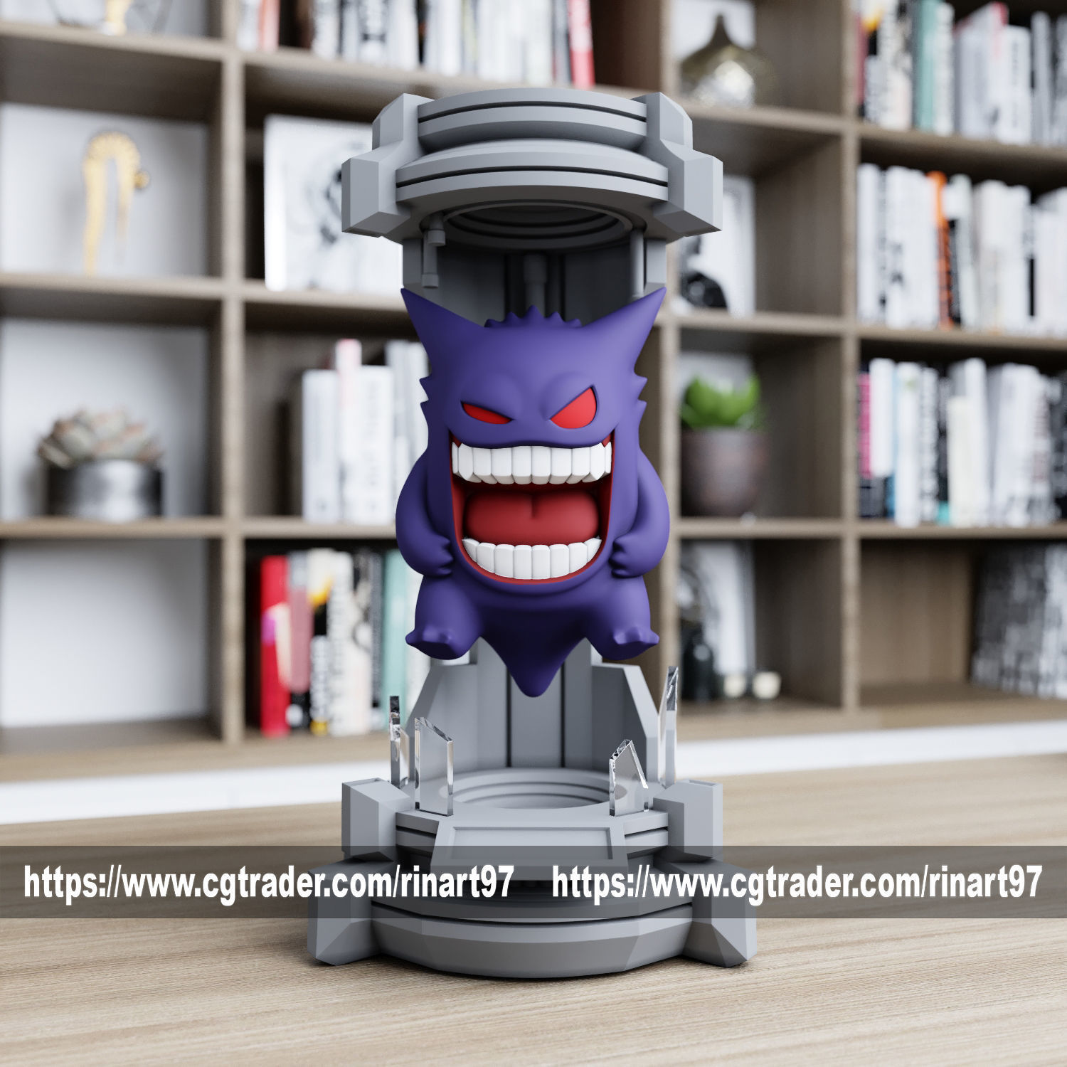 gengar in the lab from pokemon 3D print model_7