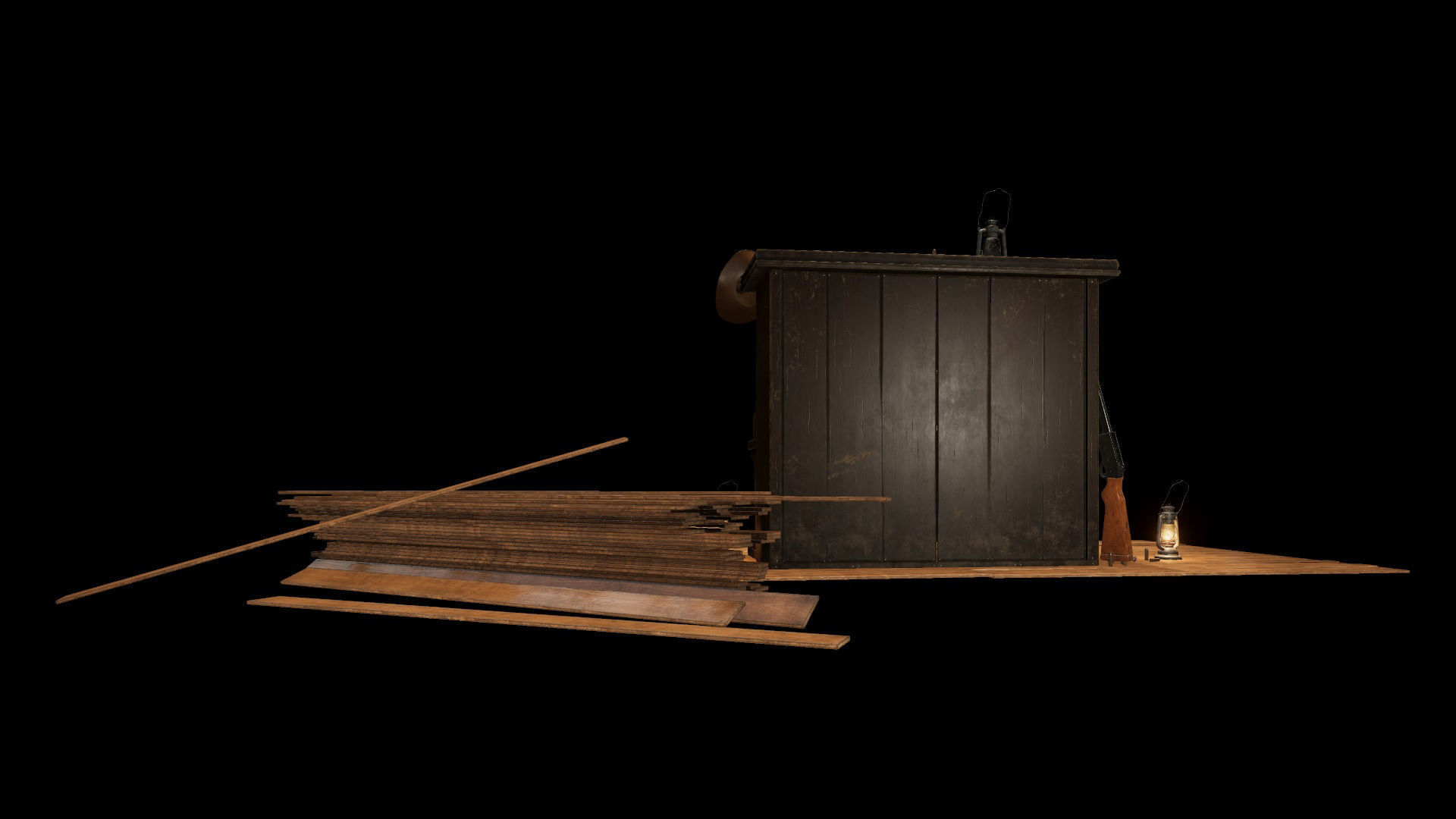 Wild West Upright Piano Vol 01 Low-poly 3D model_31