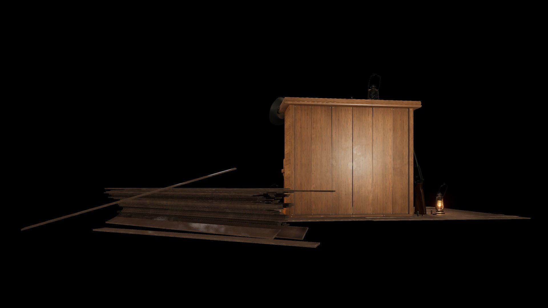 Wild West Upright Piano Vol 01 Low-poly 3D model_30