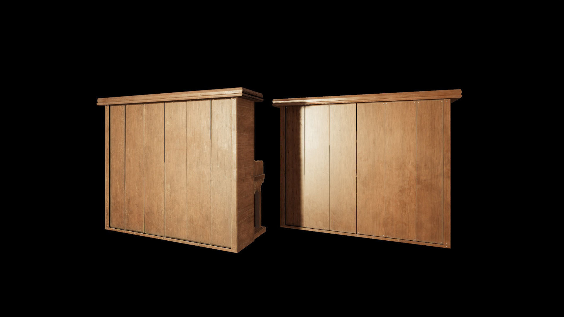Wild West Upright Piano Vol 01 Low-poly 3D model_10