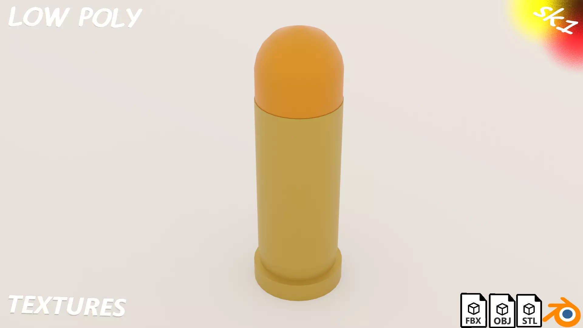 pistol bullet Low-poly 3D model