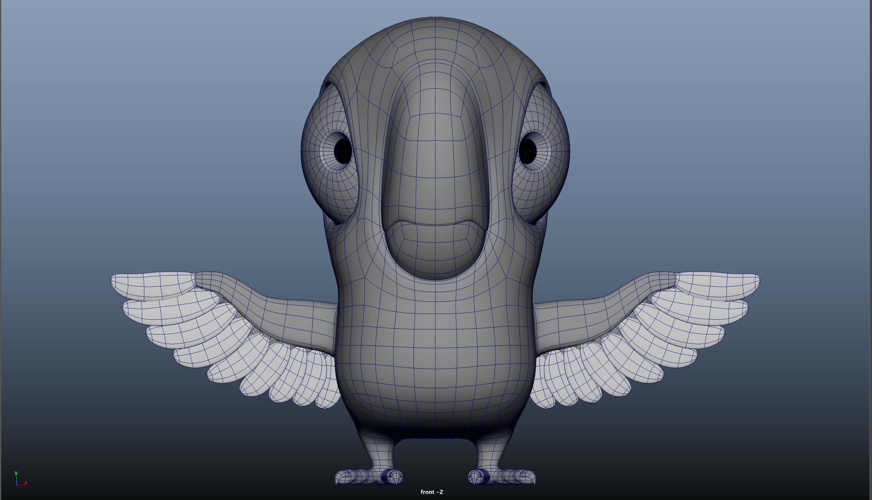 Parrot Low-poly 3D model_2