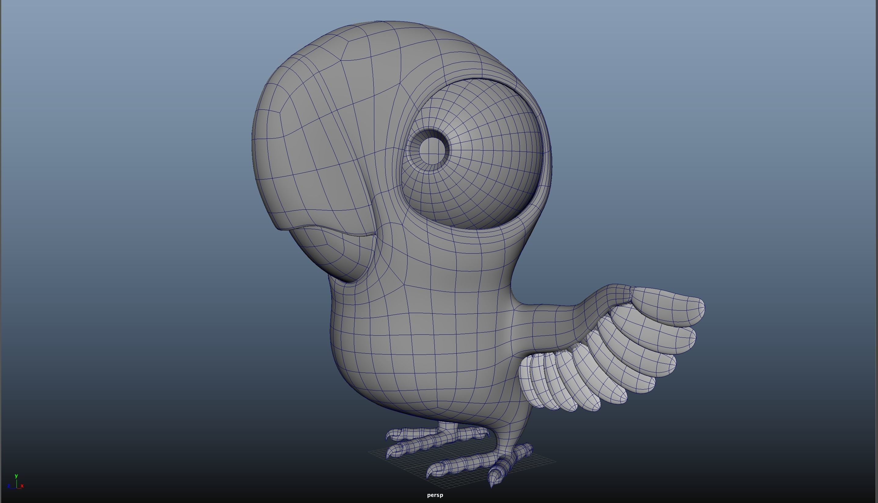 Parrot Low-poly 3D model_1