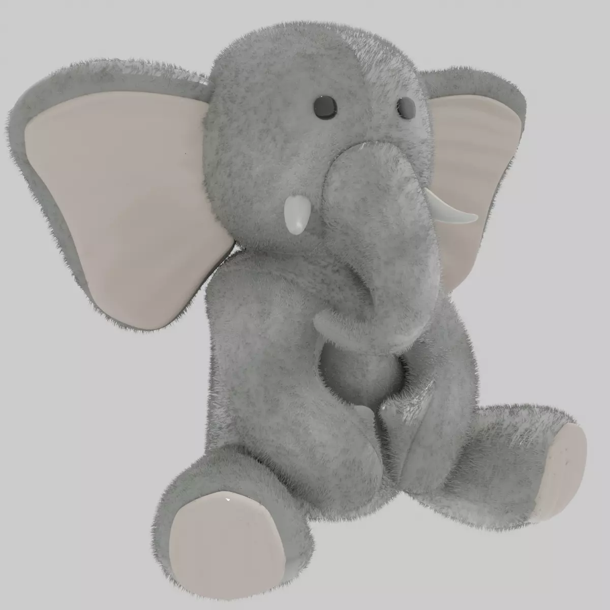 Elephant Plushie 3D model_0