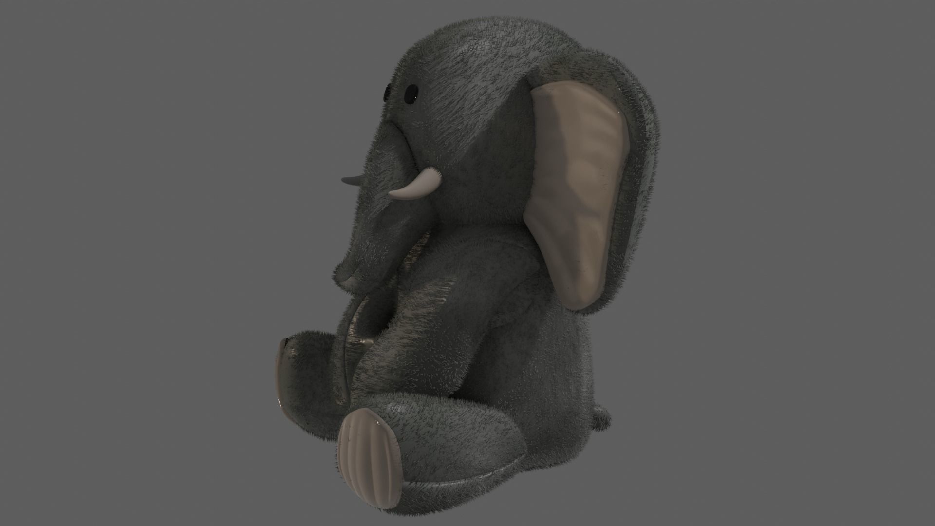Elephant Plushie 3D model_3