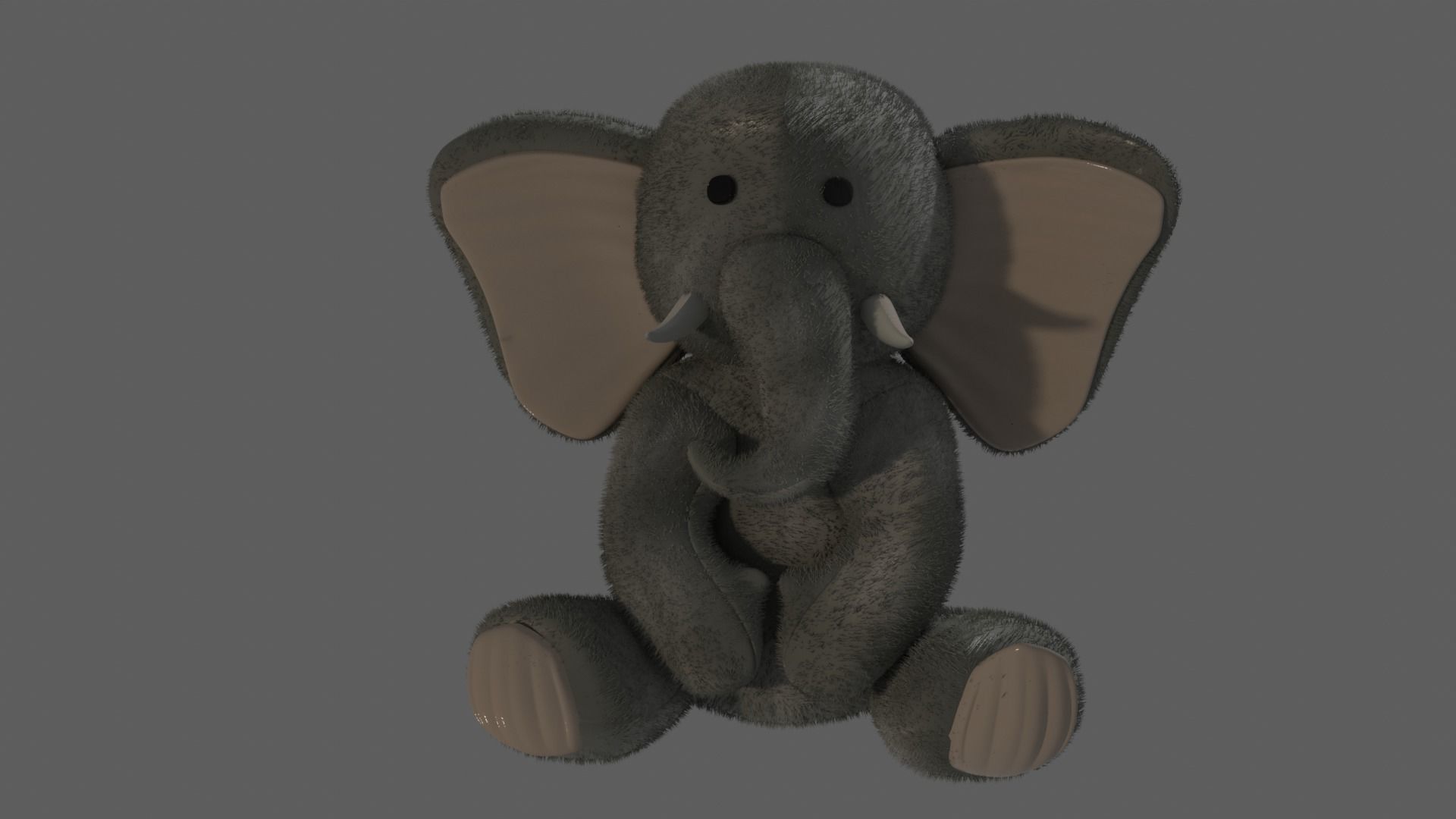 Elephant Plushie 3D model_2