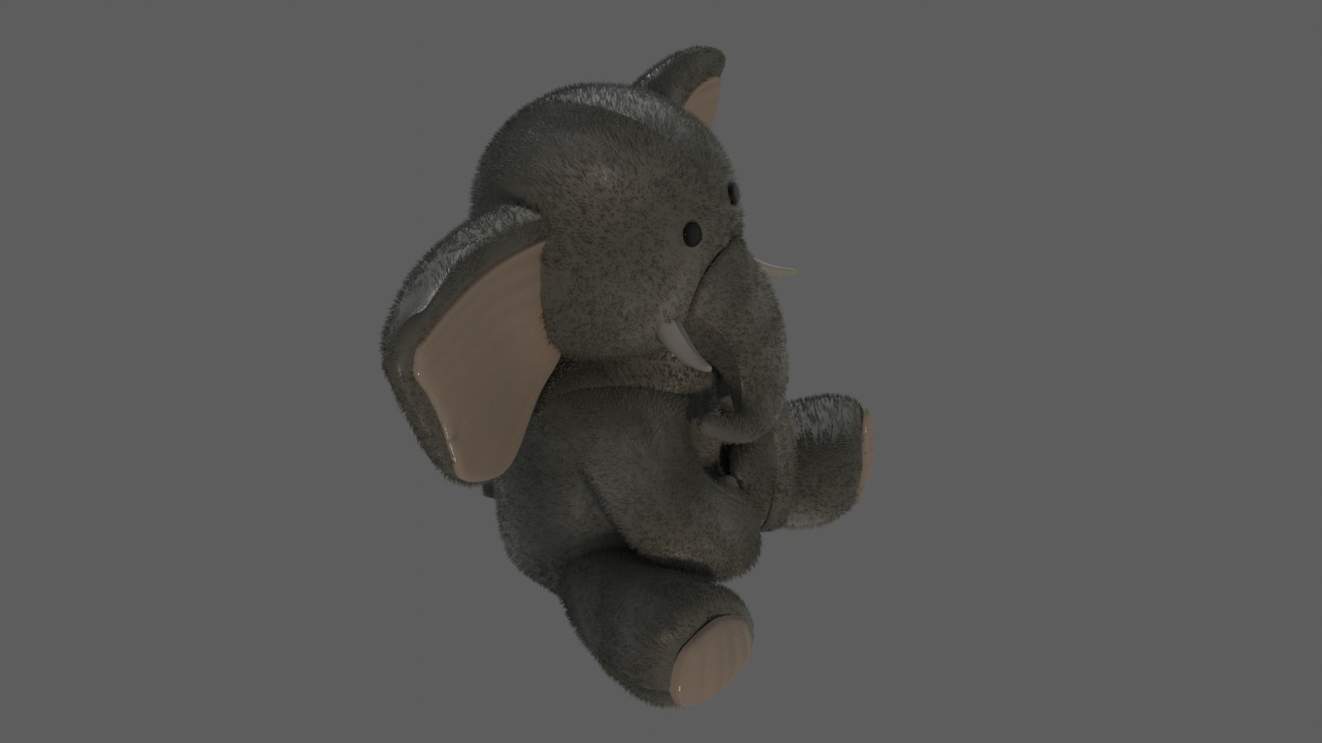 Elephant Plushie 3D model_5