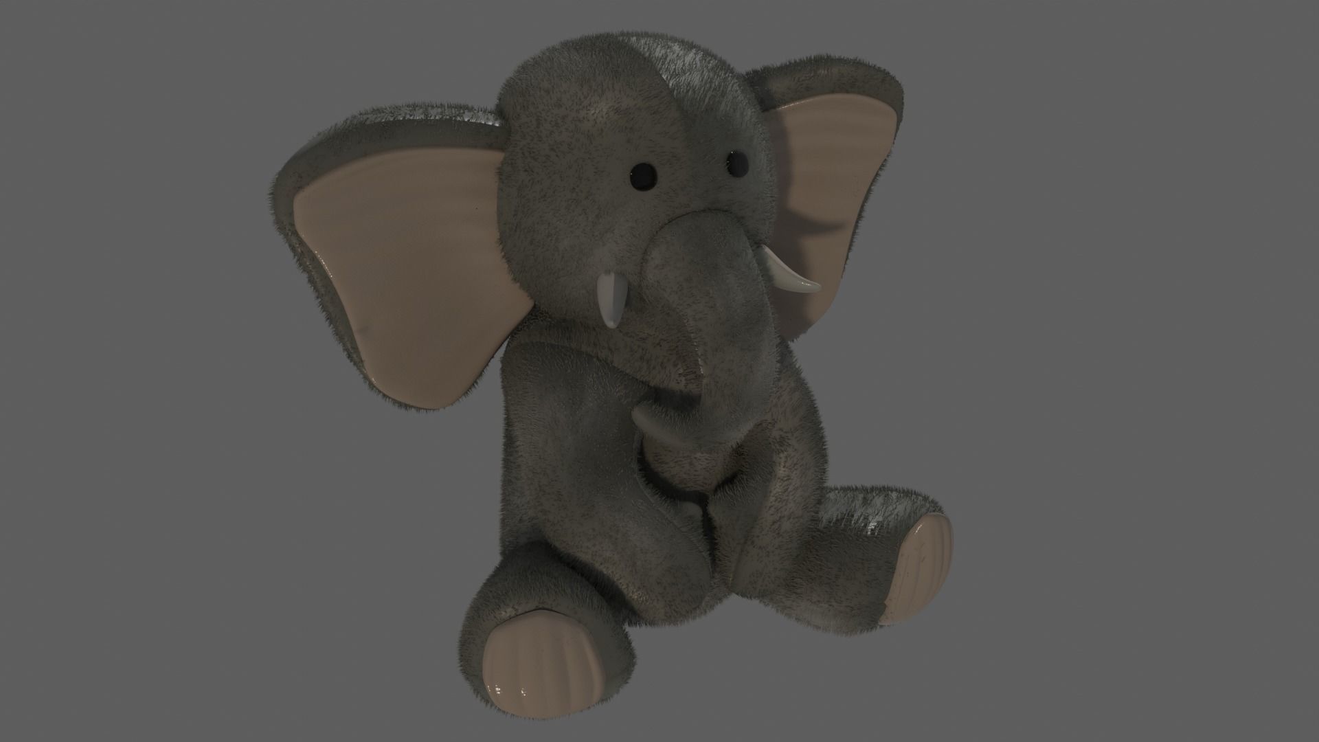Elephant Plushie 3D model_1