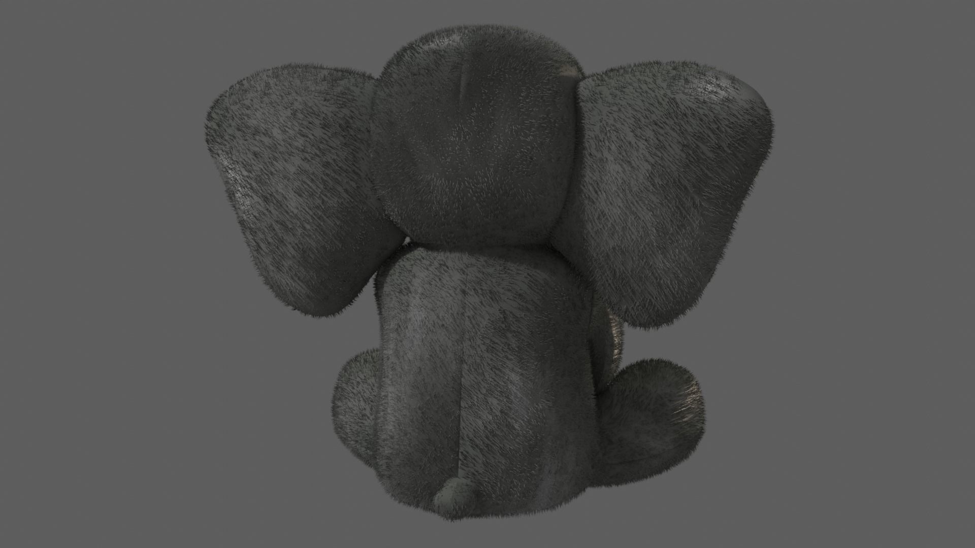 Elephant Plushie 3D model_4
