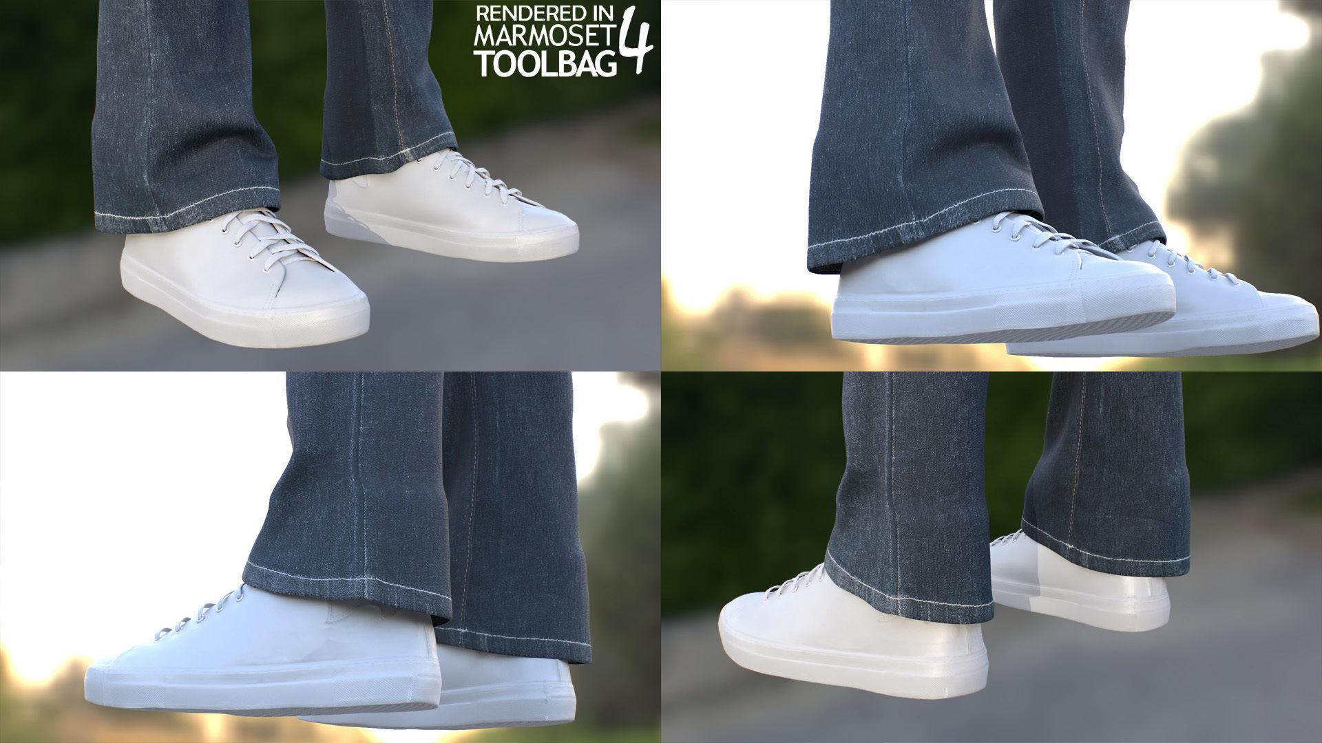 Woman Casual Outfit - Modular - Rigged Low-poly 3D model_15