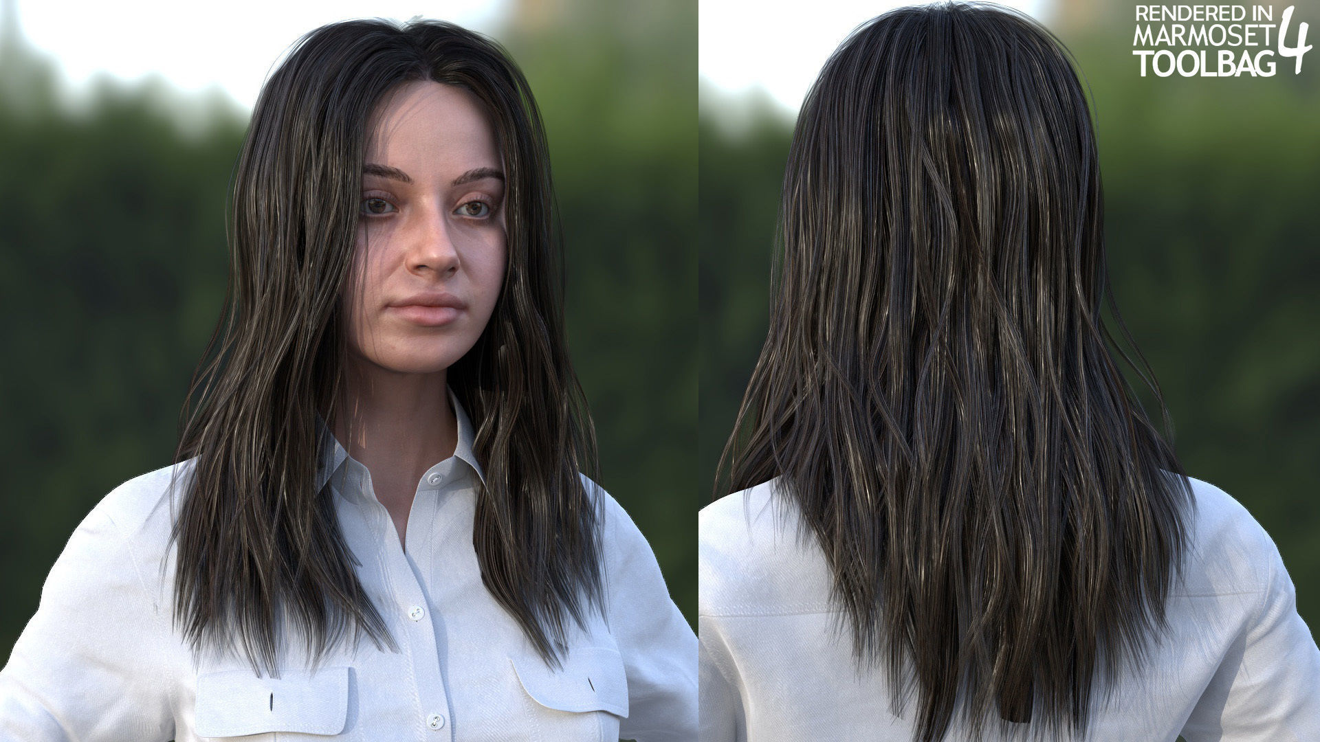 Woman Casual Outfit - Modular - Rigged Low-poly 3D model_12