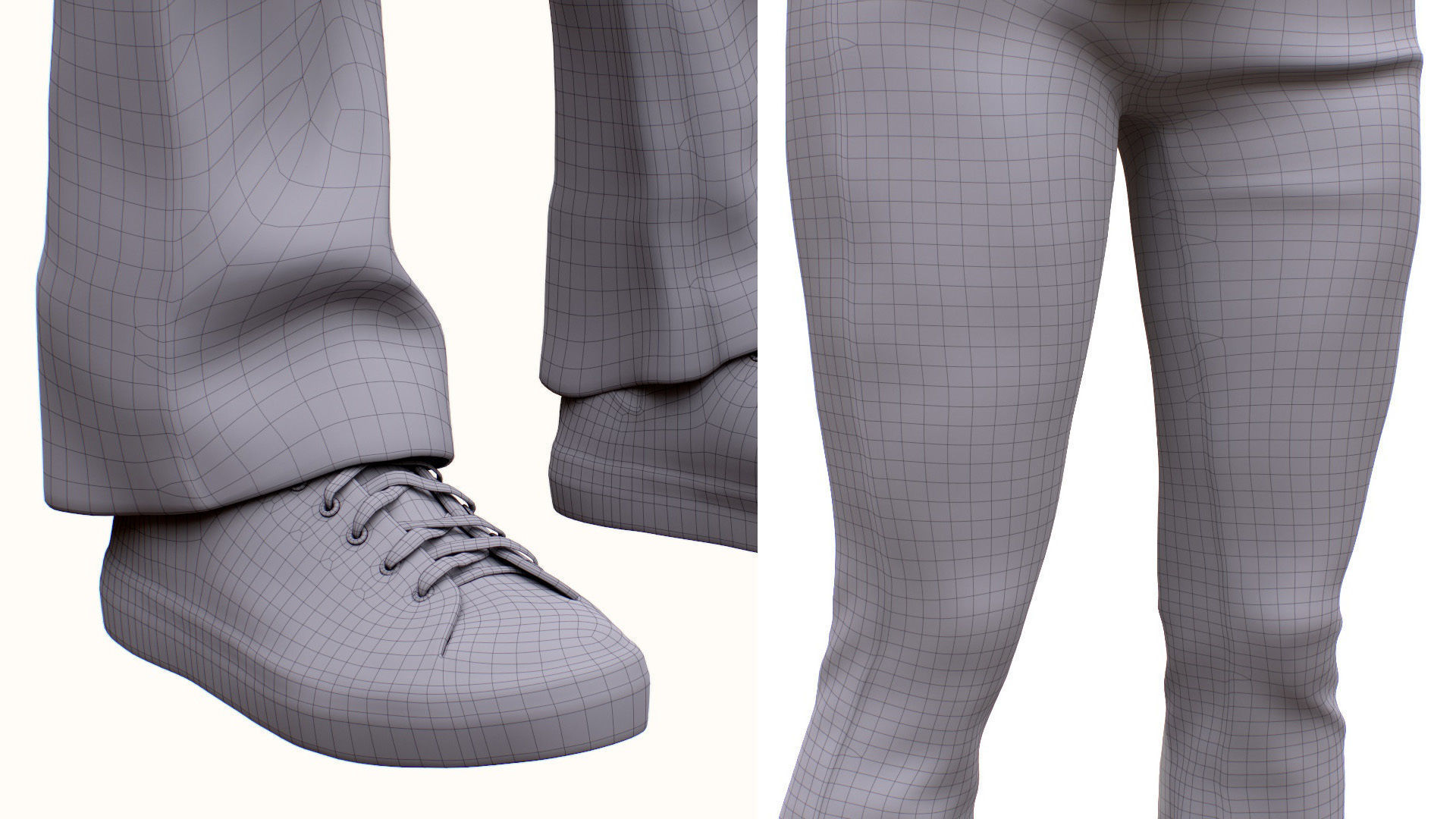 Woman Casual Outfit - Modular - Rigged Low-poly 3D model_30