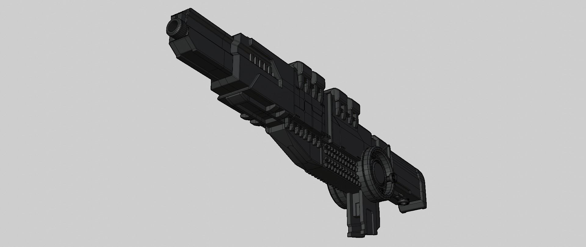 Mecha hard surface cannon 3D model_18