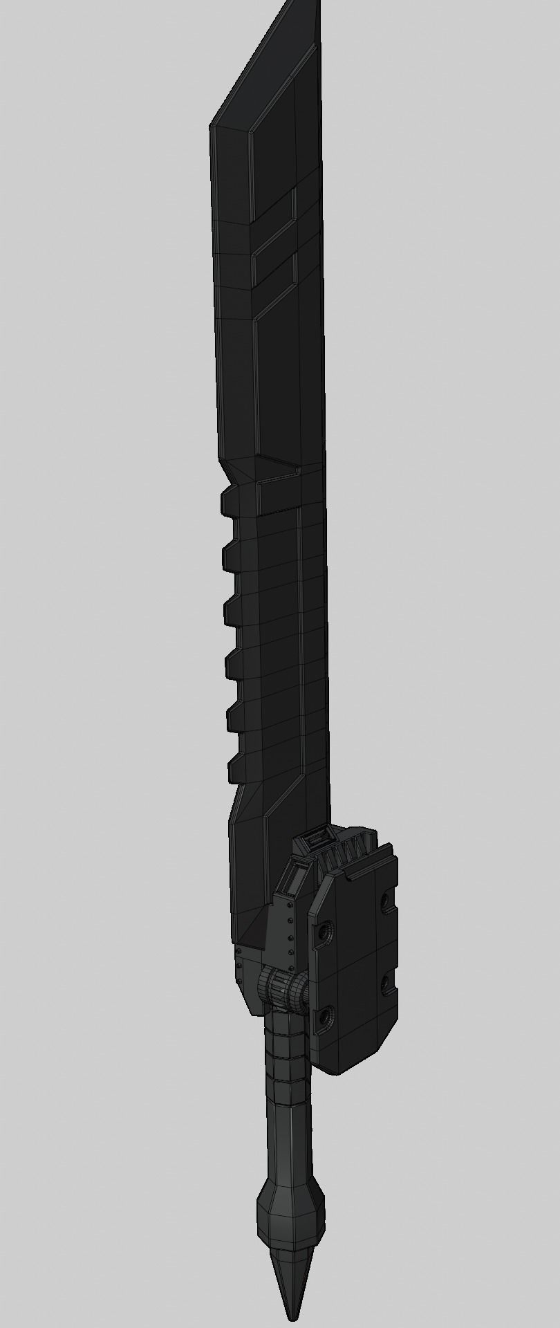 Mecha hard surface sword 3D model_16