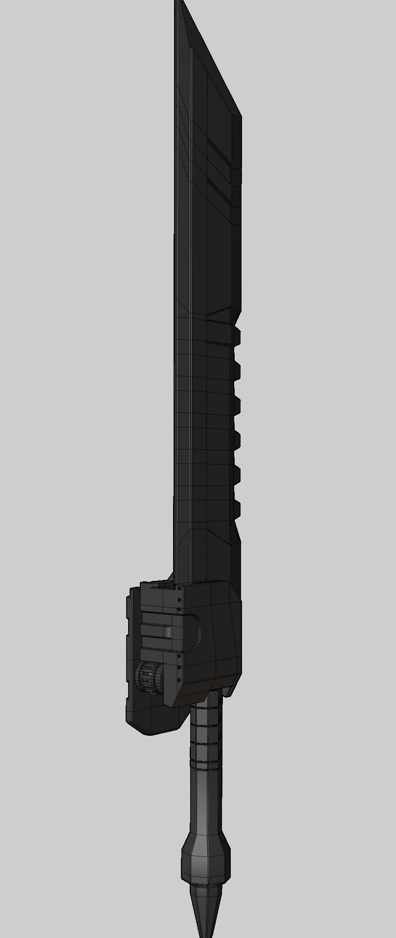 Mecha hard surface sword 3D model_18