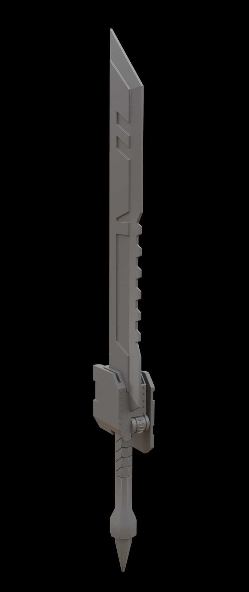 Mecha hard surface sword 3D model_3