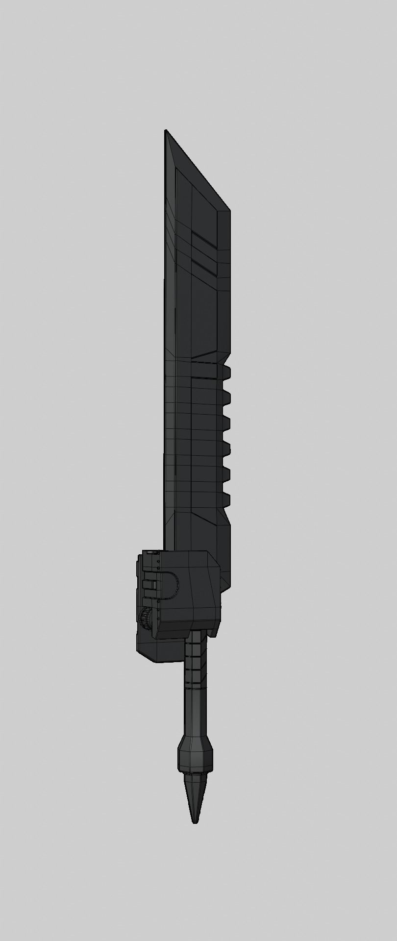 Mecha hard surface sword 3D model_19