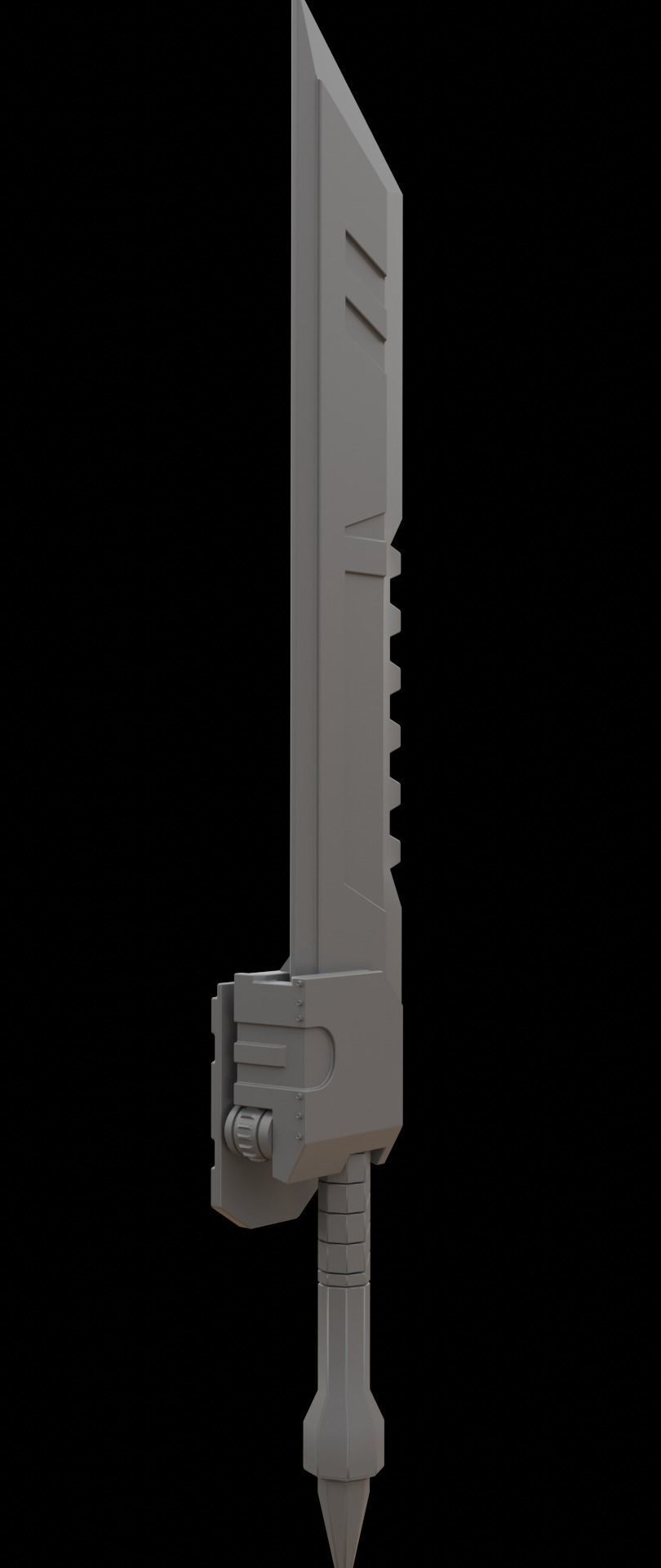 Mecha hard surface sword 3D model_8