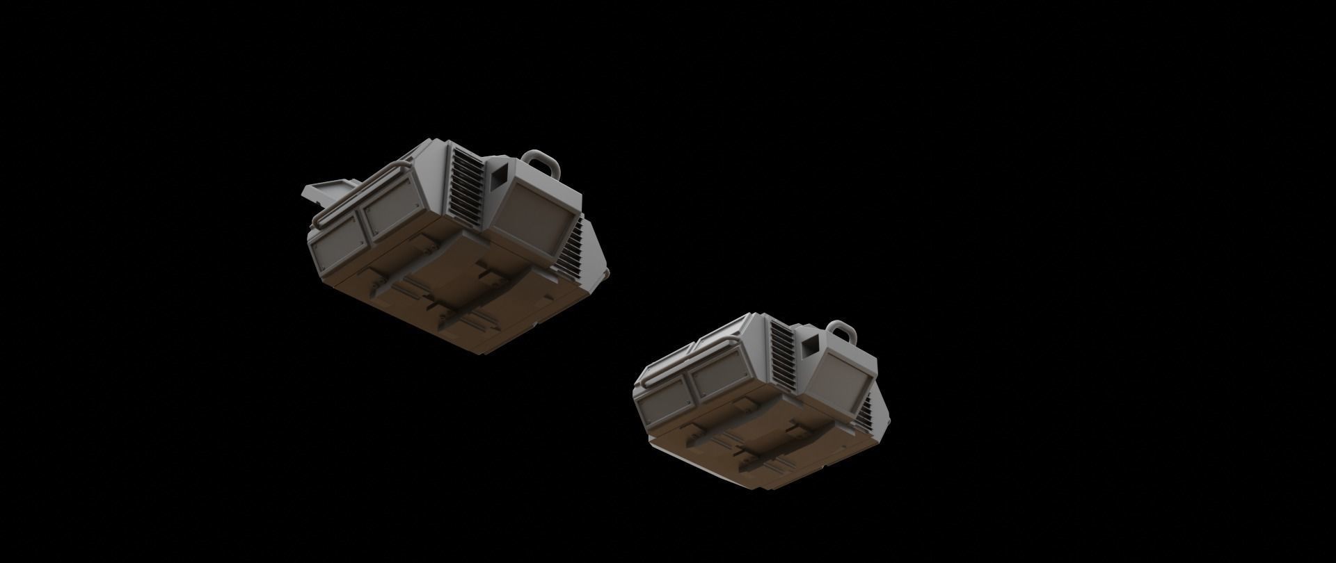 Mecha hard surface missile launcher 3D model_12